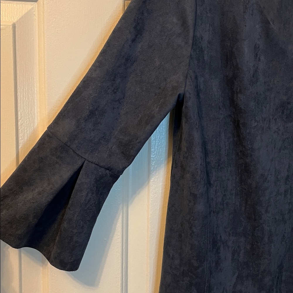 Soft Surroundings Izzy Tunic Blouse Faux Suede 3/4 Bell Sleeve Size S - Picture 3 of 7